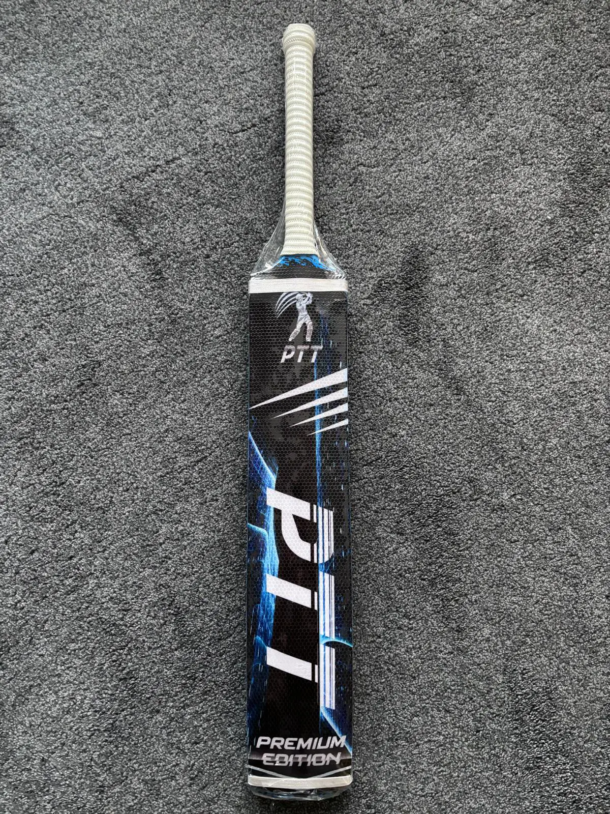 Premium Tennis Cricket Bat – Handmade from Sri Lankan Coconut Wood - Blue | Lightweight | PTT Sports